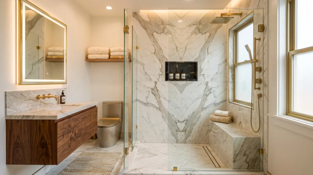 10. Walk-In Glass Shower