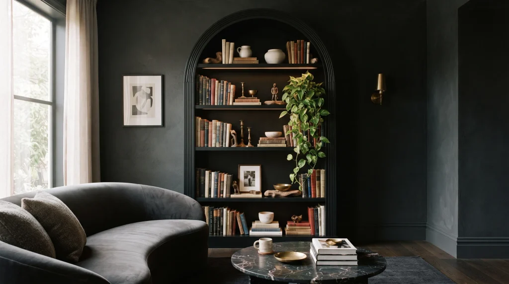 Arched Bookshelf Detail