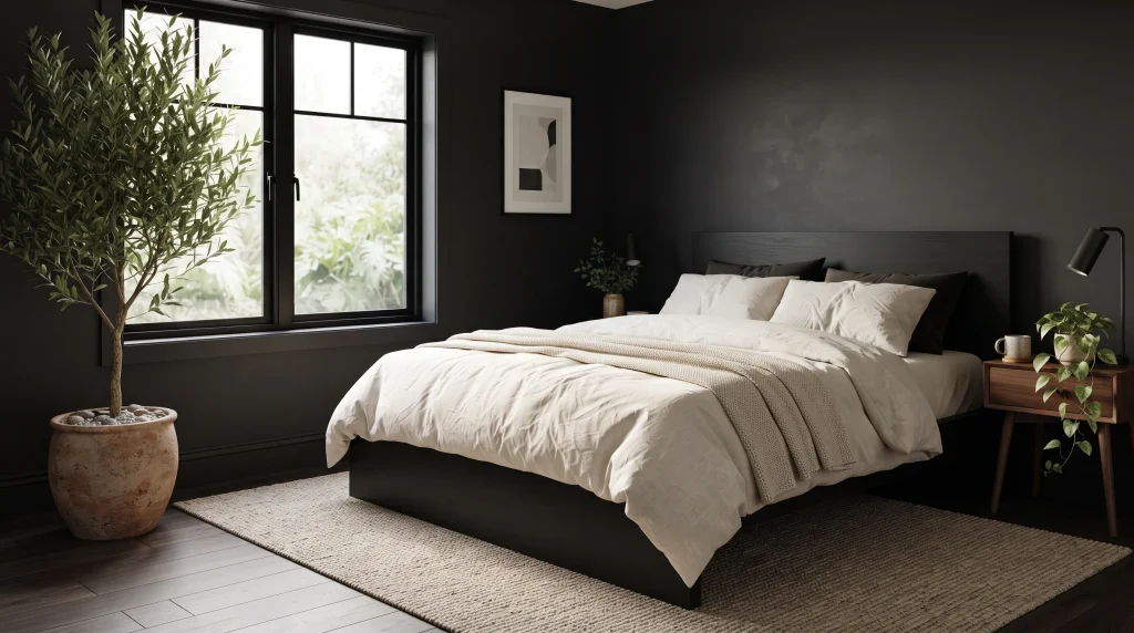 12. Black with Greenery