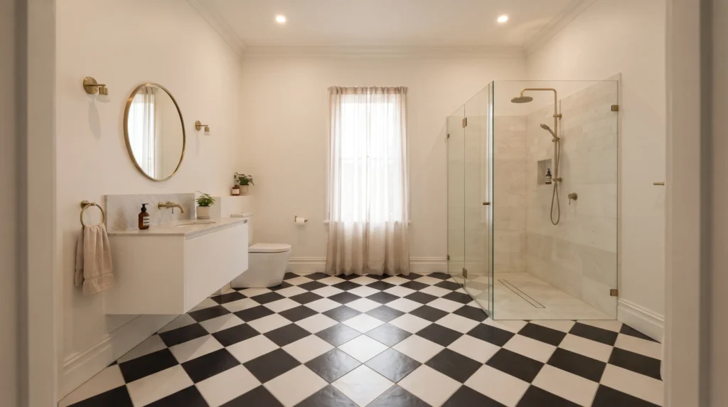 Checkered Black-and-White Floor