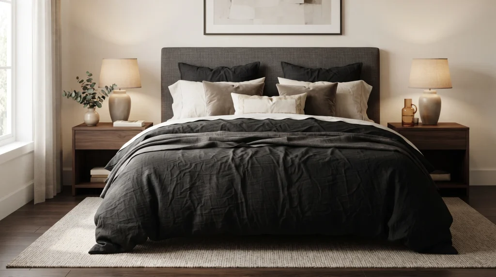 13. Luxury Black Bedding