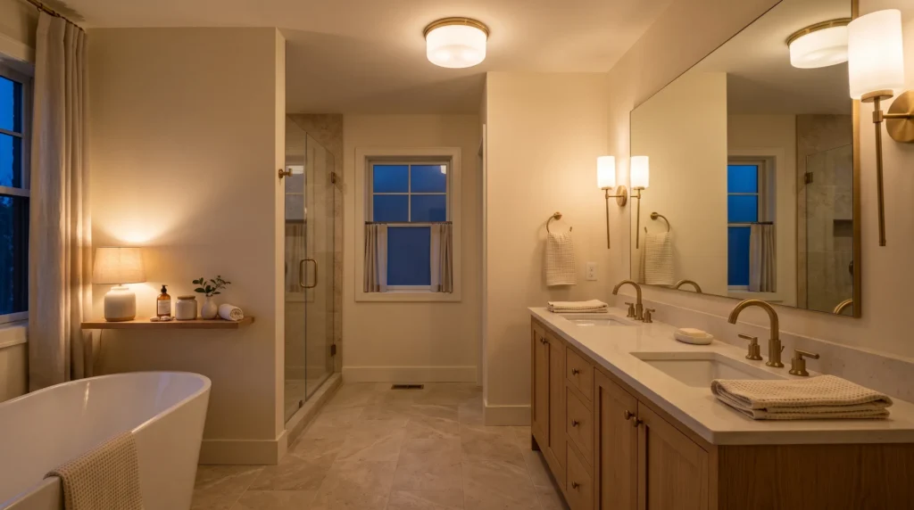 3. Layered Warm Lighting