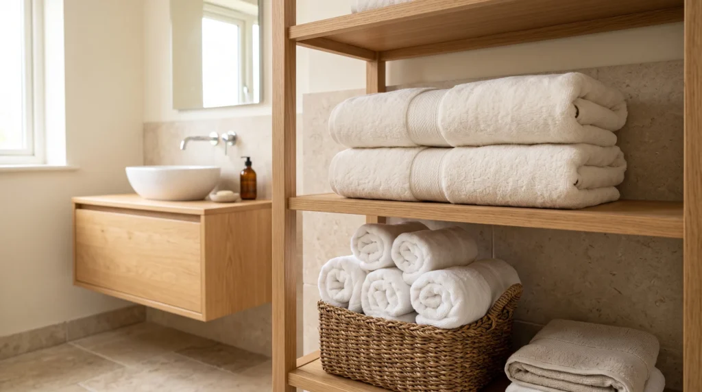 5. Plush White or Cream Towels