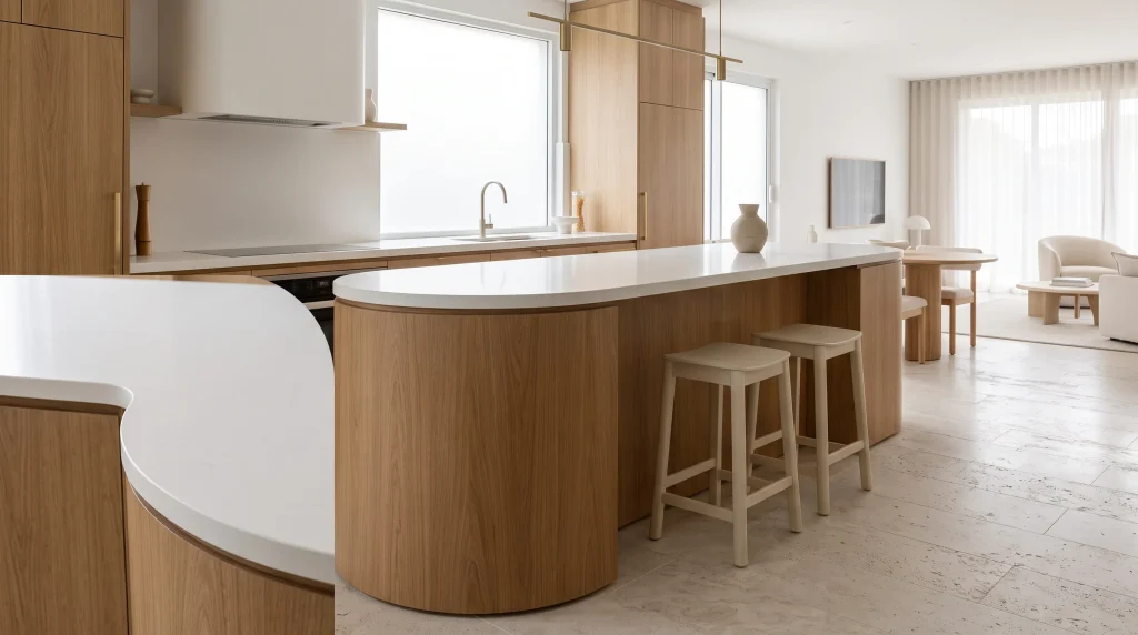 Curved Kitchen Island