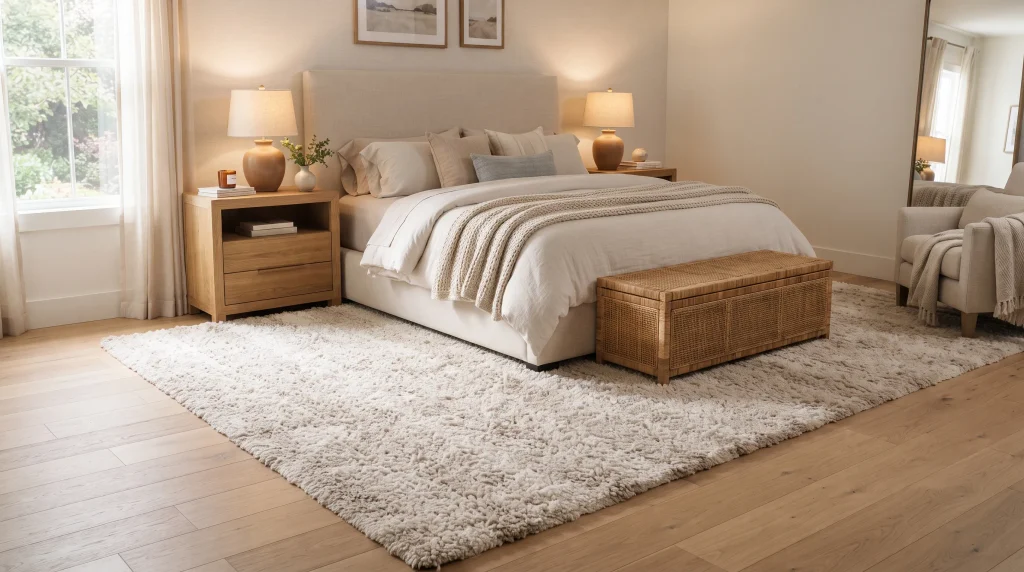 Ground the Room With a Properly Sized Rug