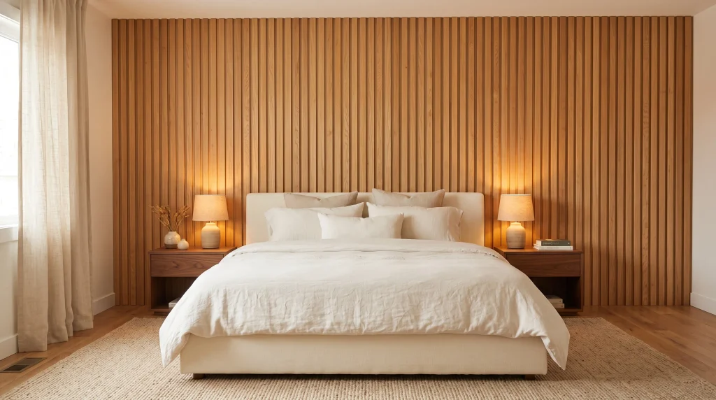10. Wood Slat Headboard