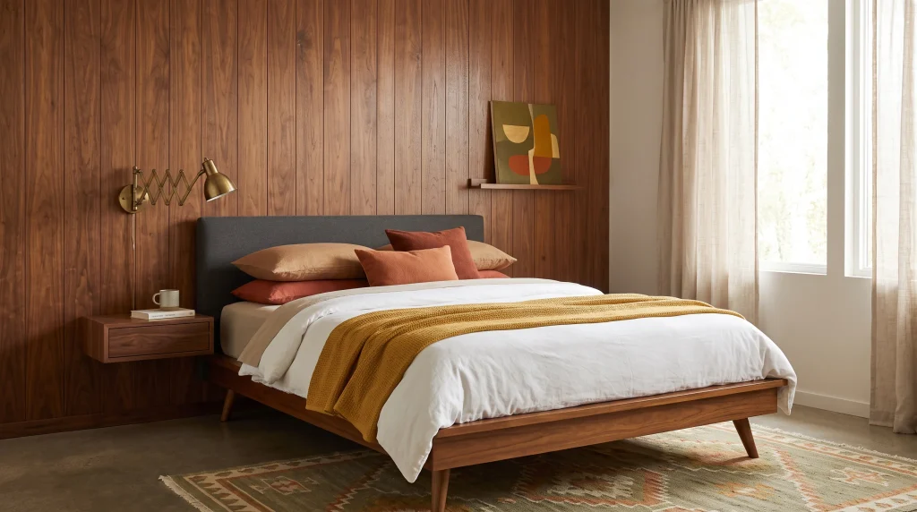 Wood Paneling and Warm Trim Accents