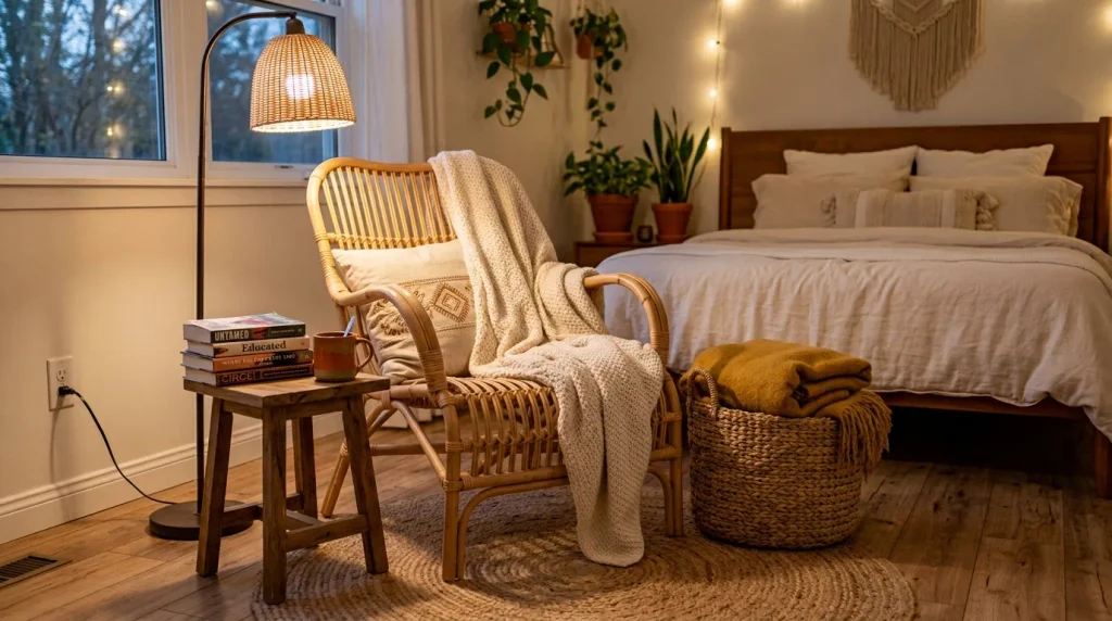 11. Create a Cozy Boho Reading Corner