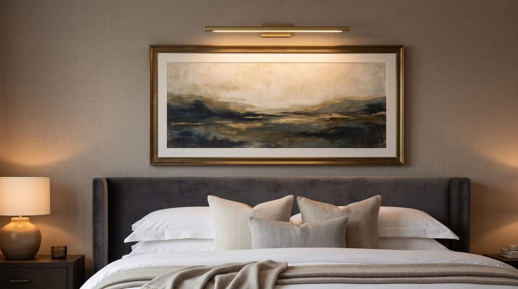 11. Add Picture Lights Over Artwork