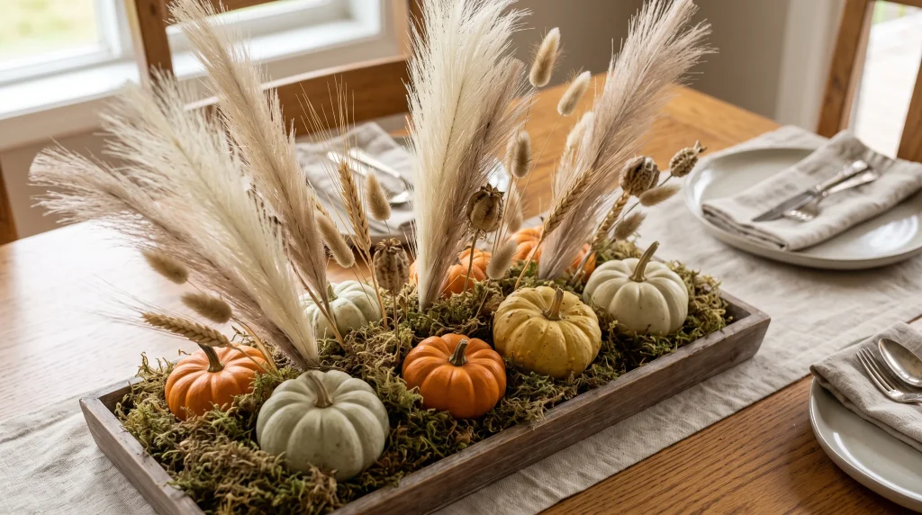 Dried Grass and Foliage Centerpieces