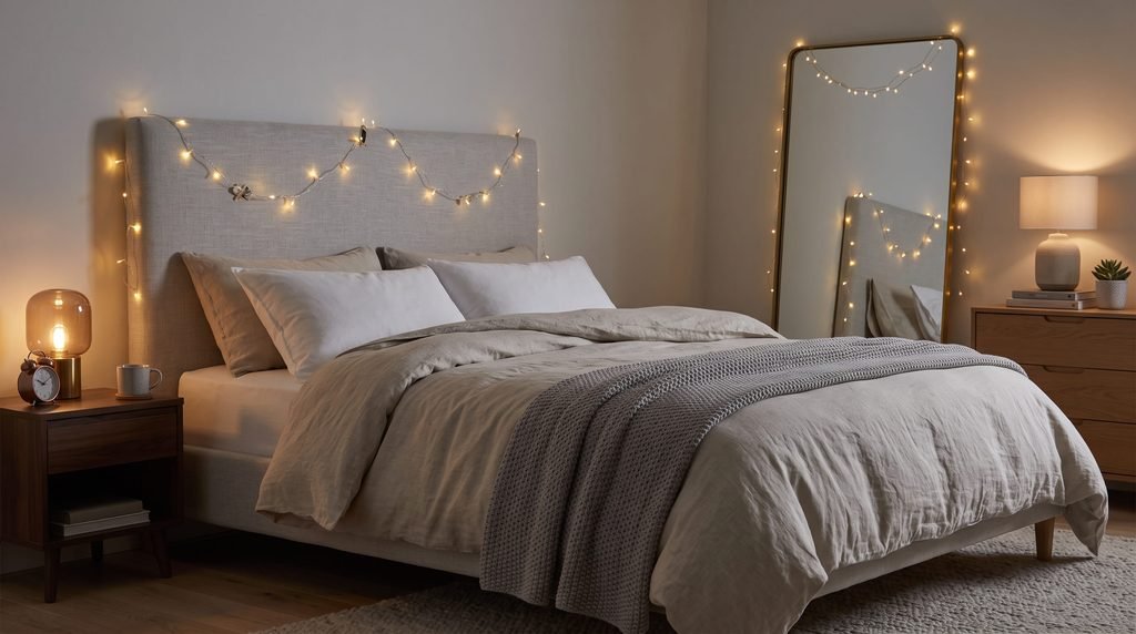 12. String Fairy Lights for a Cozy Touch