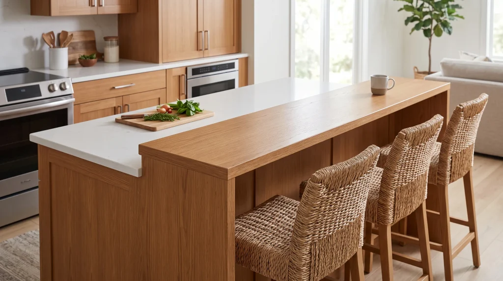 A Kitchen Bar for Casual Seating
