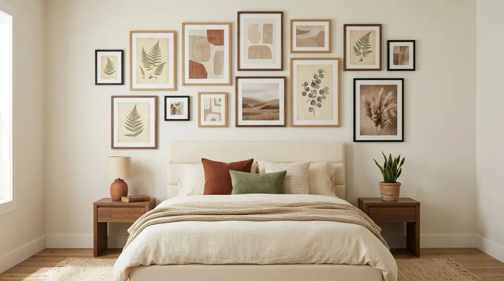 13. Earthy Gallery Wall