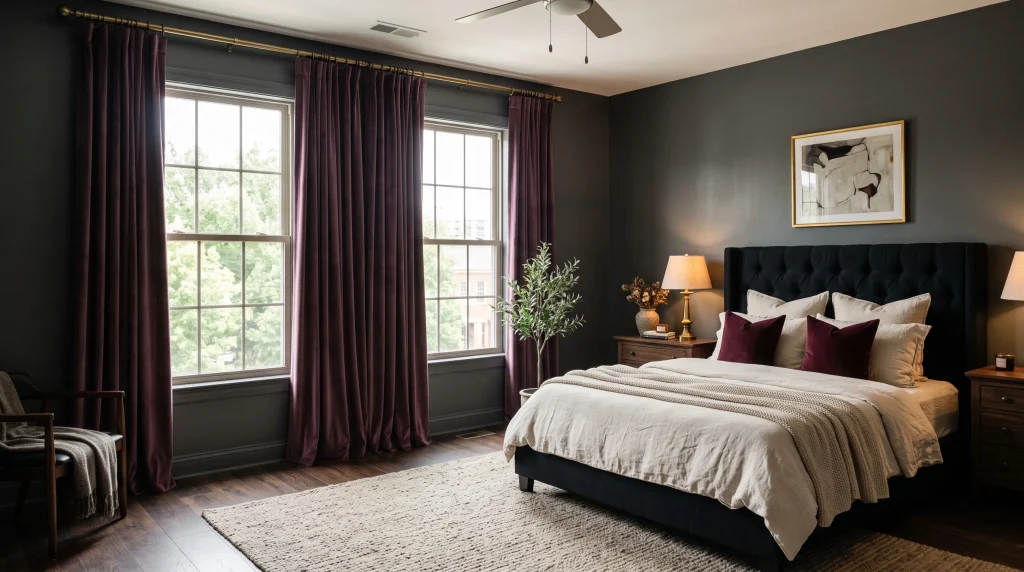 Plum Velvet Curtains