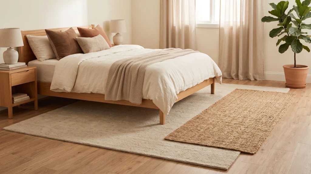 14. Layered Area Rugs