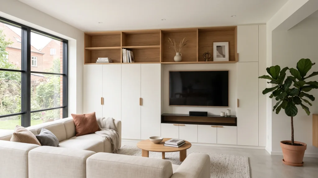 14. Use Built-In Storage to Keep the Room Clutter-Free