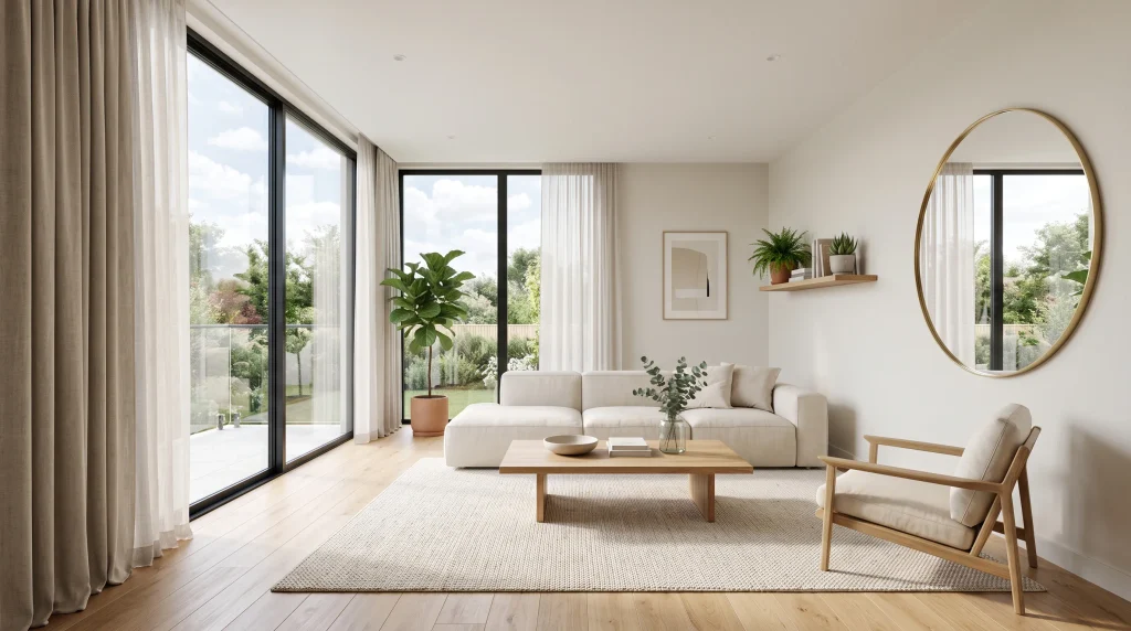 15. Design a Modern Living Room Around Natural Light
