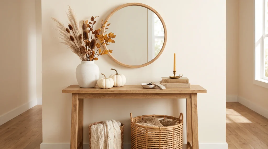 Seasonal Console Table Styling