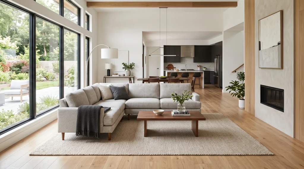 16. Try a Modern Sectional in an Open Layout
