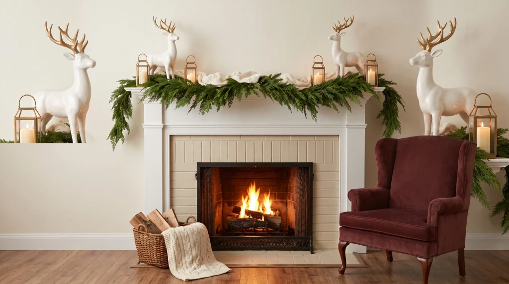 Paired Mantel Reindeer