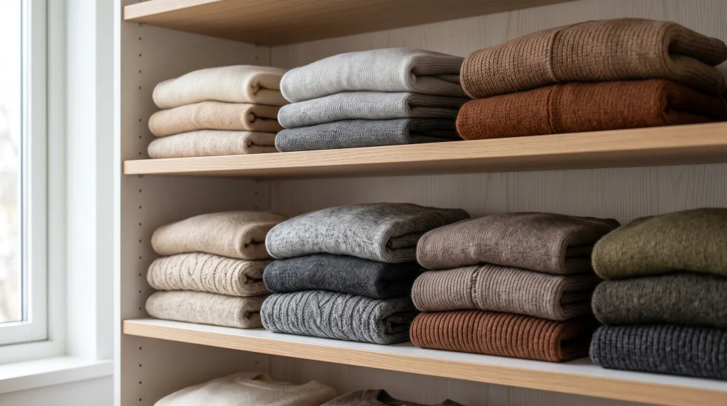 Folded Sweater Shelves