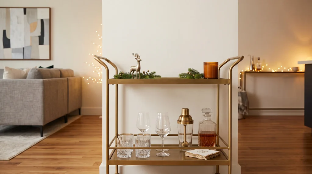  Reindeer Bar Cart Styling