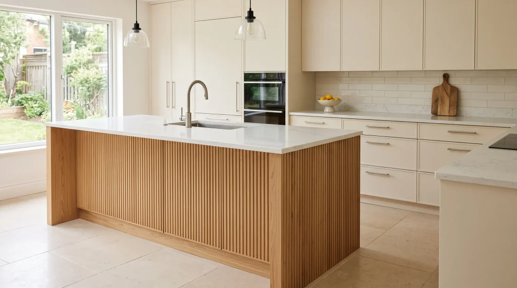Fluted Cabinet Details