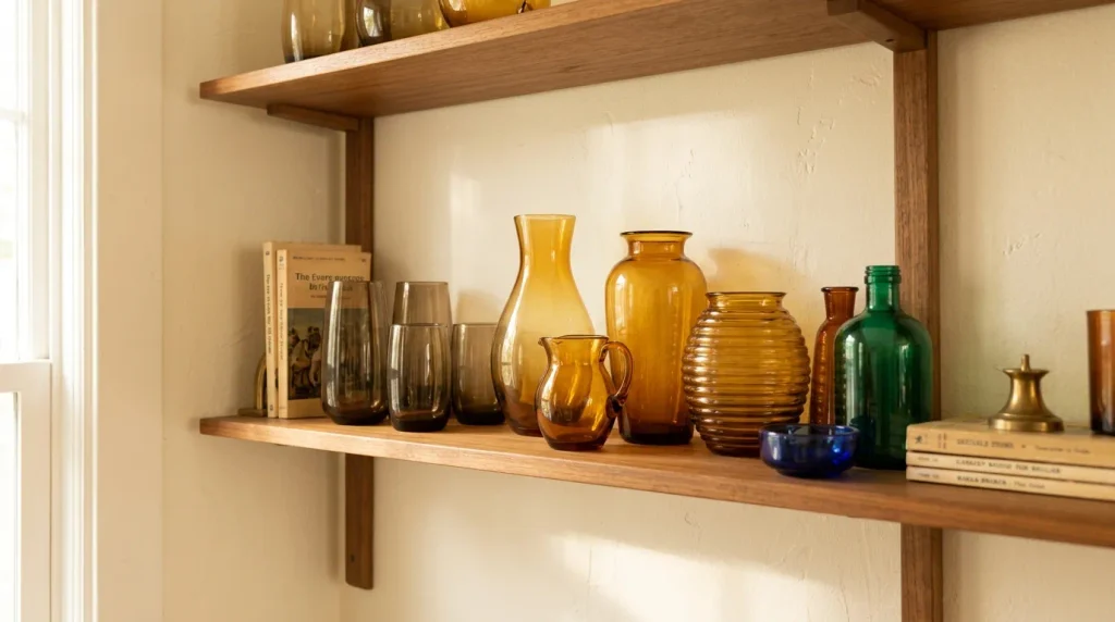 Retro Glassware Display