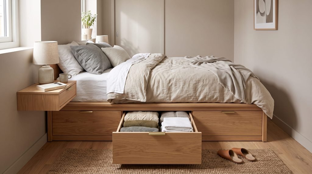 3. Choose a Bed With Built-In Drawers