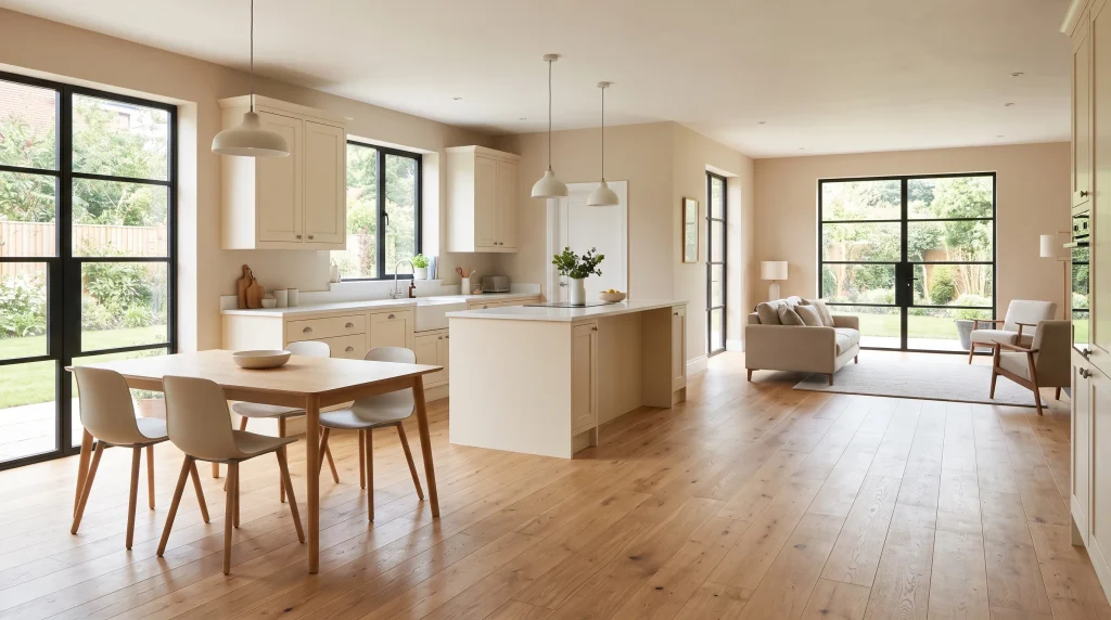 One Continuous Flooring Material