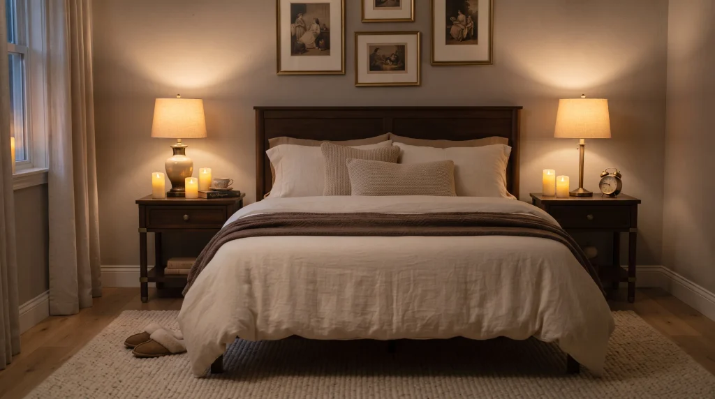 Candlelit Bedside Styling