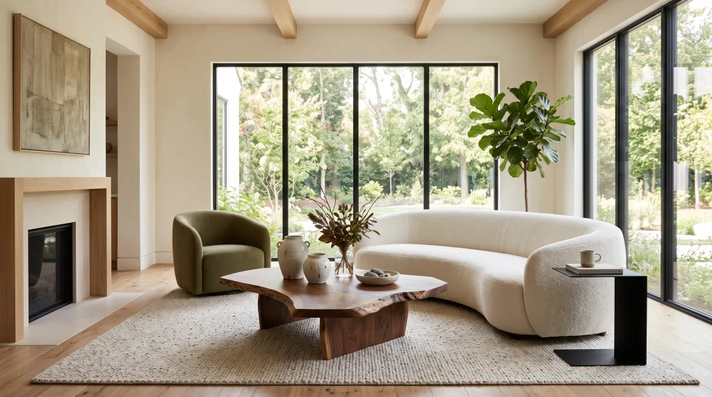 5. Try an Organic Modern Living Room