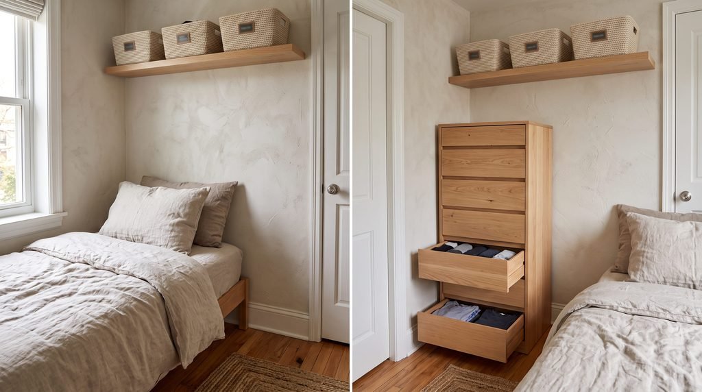 5. Go Tall With Narrow Storage Furniture