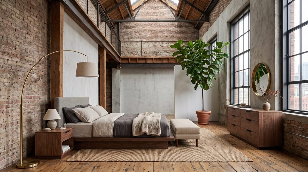 6. Use Low-Profile Furniture to Balance High Ceilings