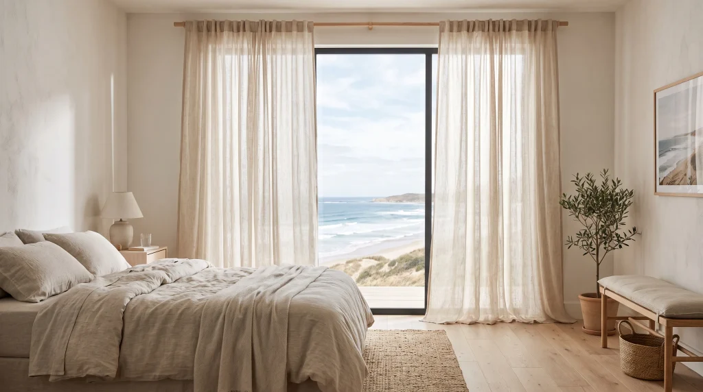 6. Frame the Windows With Sheer Linen Curtains
