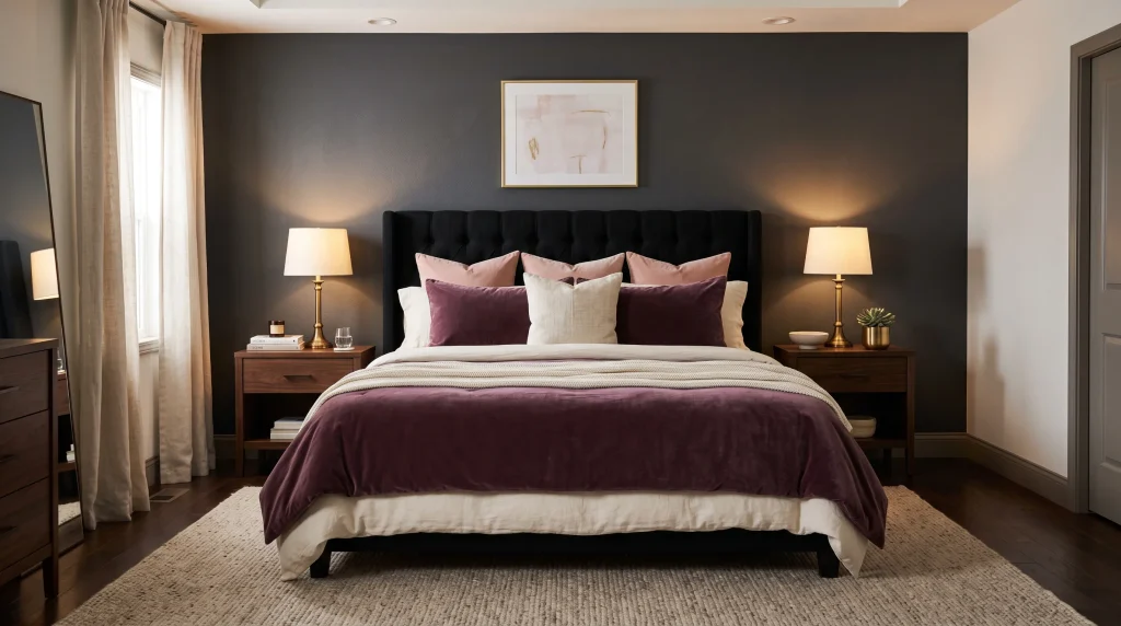 Plum Accent Bedding