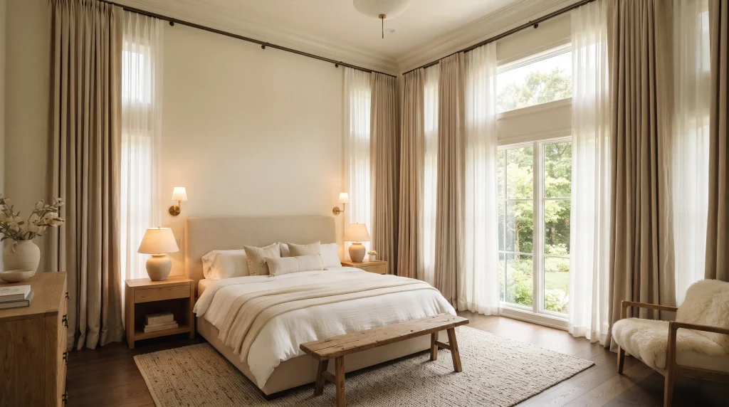 Hang Curtains Higher to Make the Room Feel Taller