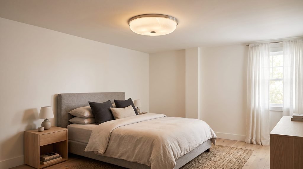 8. Use a Flush-Mount Ceiling Light for Low Ceilings