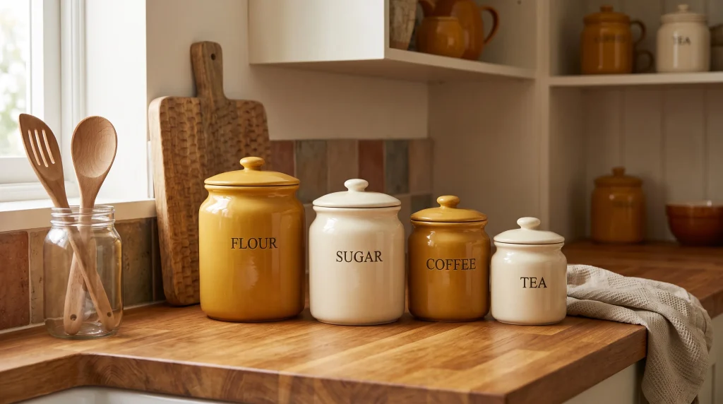 A Retro Kitchen Canister Set