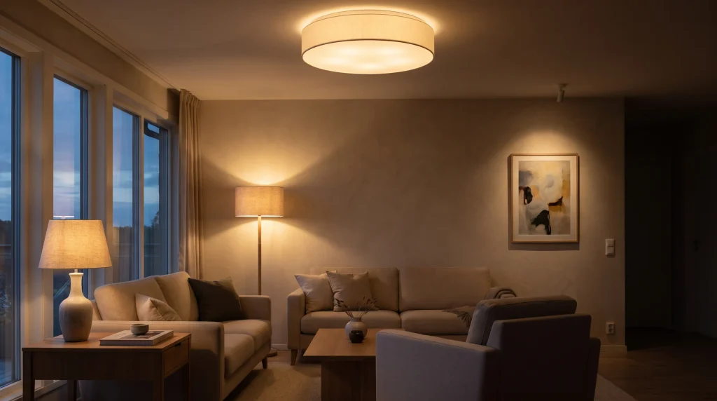9. Layer Living Room Lighting