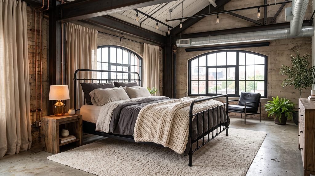 9. Mix Metal and Soft Textiles for Balance