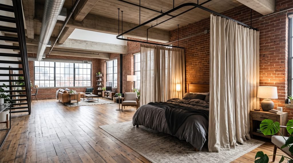 12. Add a Privacy Screen for an Open Loft Layout