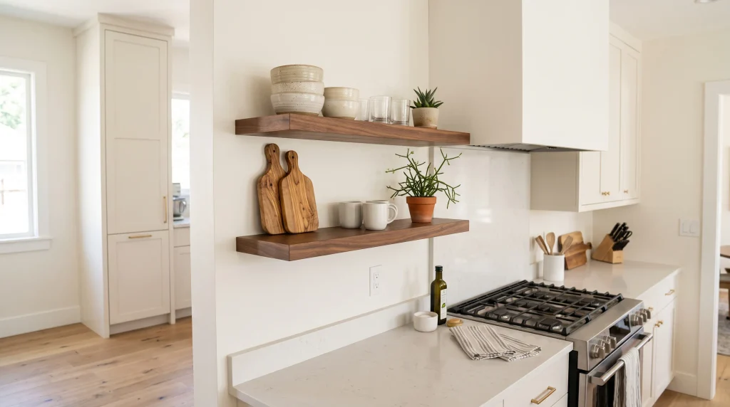 Open Wood Shelving