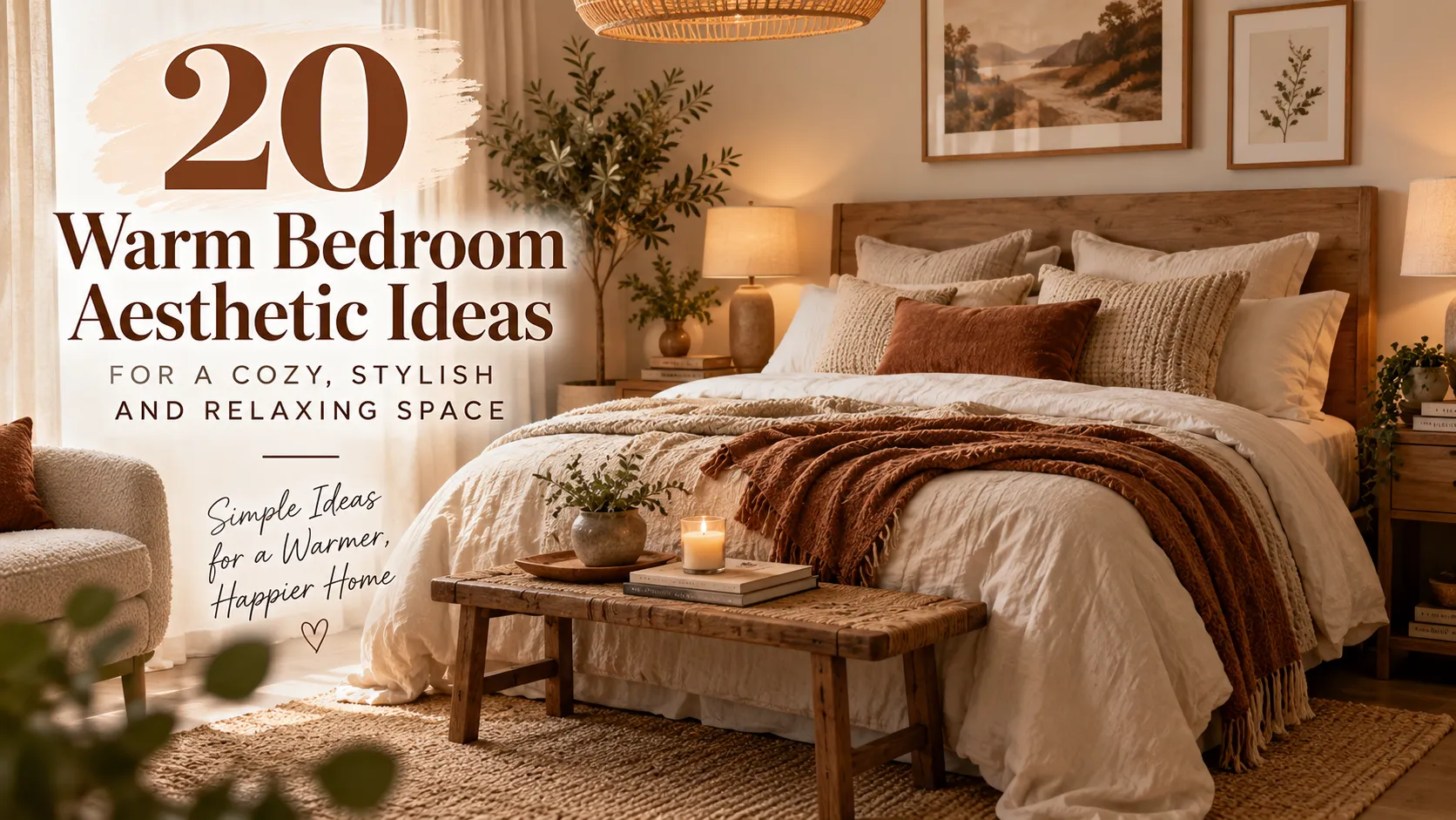 20 Warm Bedroom Aesthetic Ideas for a Cozy & Relaxing RetreatMeta Description